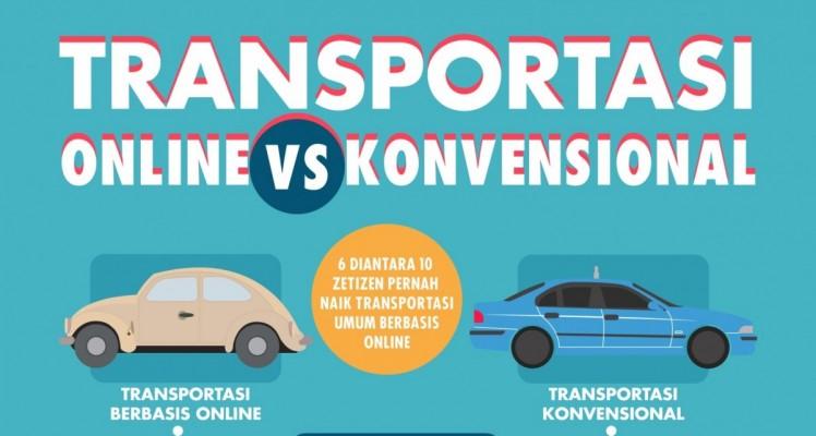 Infografis: Transportasi Online vs Konvensional