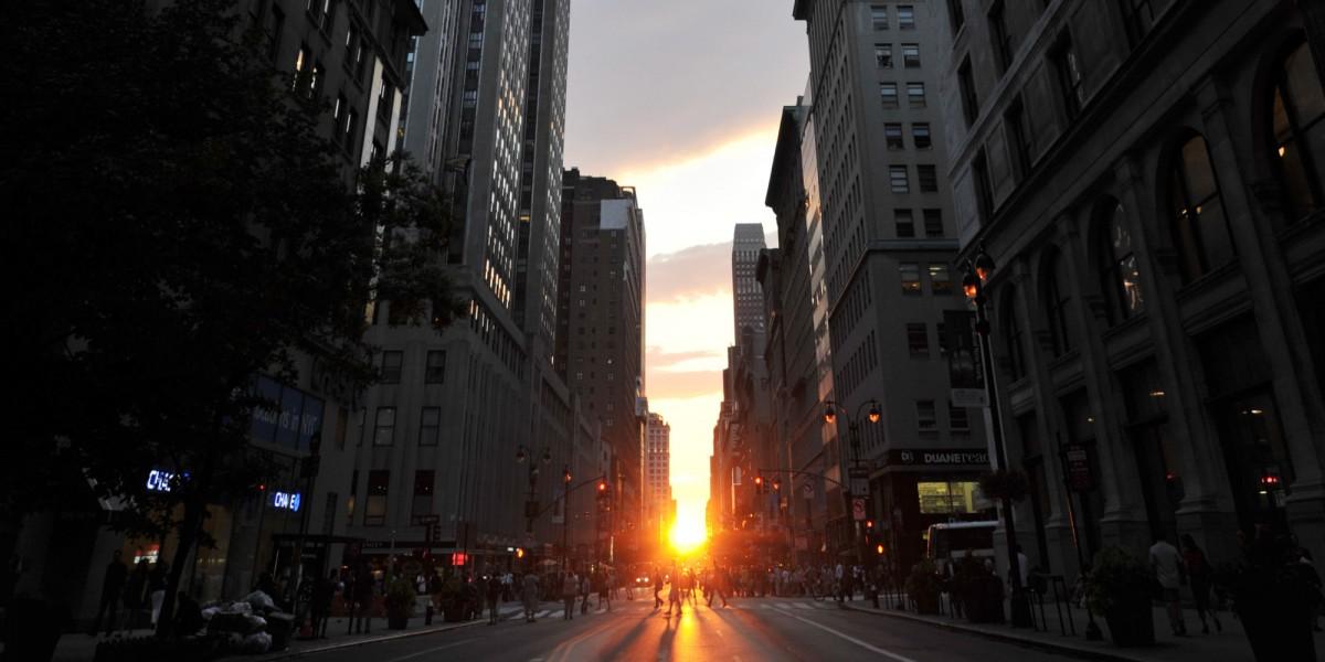 Manhattanhenge, Sunset yang Bikin Macet