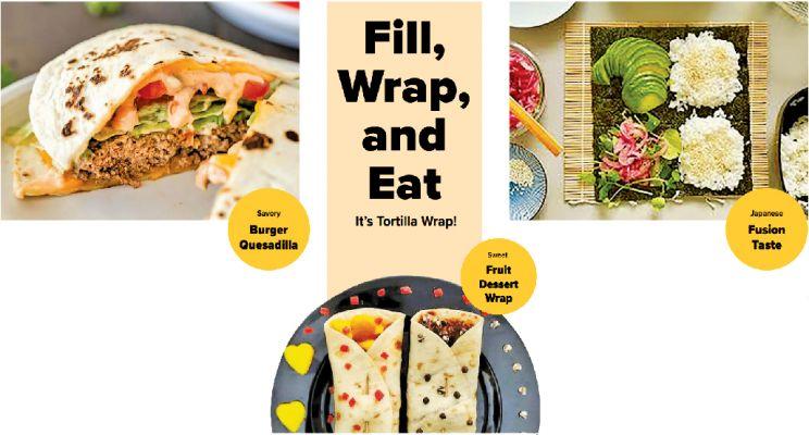 Fill, Wrap, and Eat. It’s Tortilla Wrap!