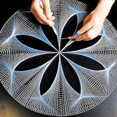 Unique Painting with String Art